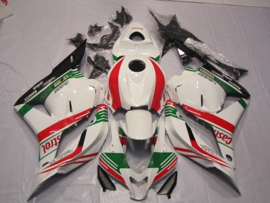 White Green Red 2009-2012 Honda CBR600RR Motorcycle Fairings
